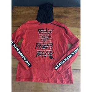 Seven Souls Political Revolution Hoodie‎ Red Black Medium Streetwear Urban